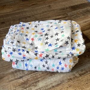 Land of Nod super star jersey toddler sheet set and pillowcase